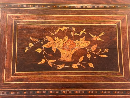 Late 19th Century Sewing Table in Wood Marquetry and Brass, France, 1890s-PSK-2017186