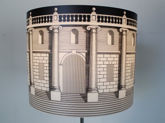 Late 20th Century Italian Fornasetti Table & Floor Lamps, Set of 2-ID-1225536