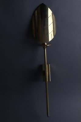 Late 20th Century Postmodern Golden Leaf Wall Lamp-ESB-1376840