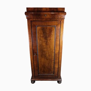 Late Dark Polished Mahogany Empire Tall Cabinet-UY-999249