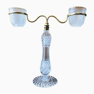 Late XIX Victorian Cut Glass Candleholder in Brass from Cricklite Clarke Trade-NOU-805576