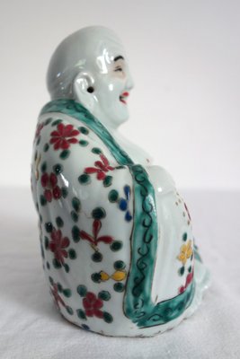 Laughing Buddha in Chinese Porcelain with Floral Decoration, China, 1920s-XTZ-2018511