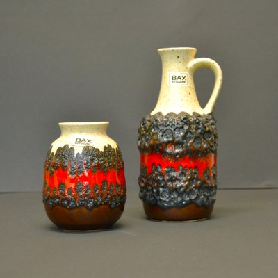 Lawa Vases from Bay Keramik, 1970s, Set of 2-AOU-1732296