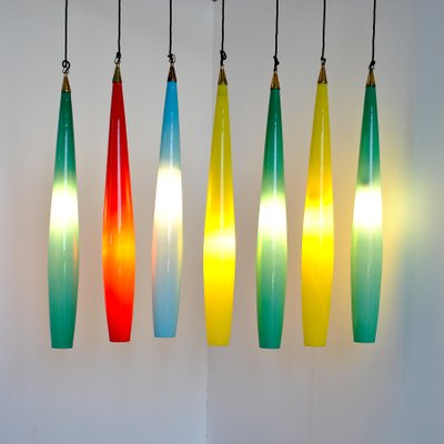 Layered Murano Glass Pendant Lamp by Alessandro Pianon for Vistosi, 1960s-JQO-872647