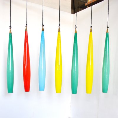 Layered Murano Glass Pendant Lamp by Alessandro Pianon for Vistosi, 1960s-JQO-872646