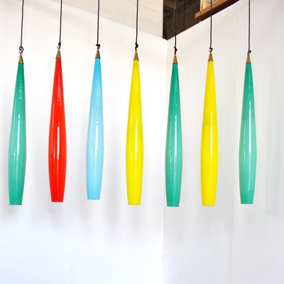 Layered Murano Glass Pendant Lamp by Alessandro Pianon for Vistosi, 1960s-JQO-872647