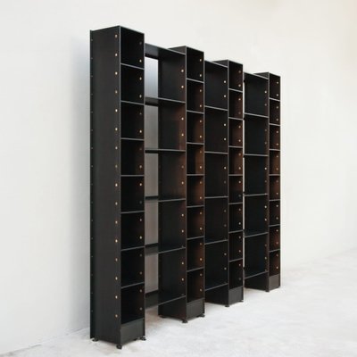 LB72 Bookcase with Brass Details by Marco Zanuso for Poggi, 1982-HZ-1791527