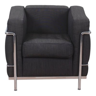 LC-2 Armchair in Grey Fabric by Le Corbusier for Cassina-MTD-1400685