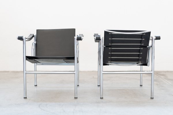 LC1 Armchairs by Le Corbusier for Cassina, 1970s, Set of 2-KNM-1756792