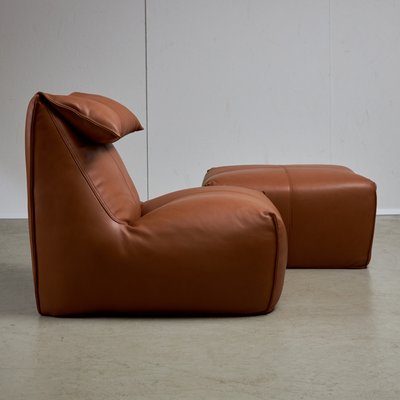 Le Bambole Lounge Chair and Footrest by Mario Bellini for B&B Italia, 1970s, Set of 2-UVT-1963765