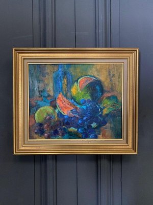 Le Boterff, Still Life with Fruits, 1970s, Oil on Canvas, Framed-QKG-1807544