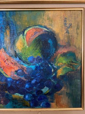 Le Boterff, Still Life with Fruits, 1970s, Oil on Canvas, Framed-QKG-1807544