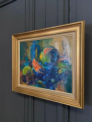 Le Boterff, Still Life with Fruits, 1970s, Oil on Canvas, Framed-QKG-1807544