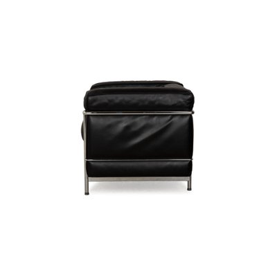 Le Corbusier LC 2 Leather Armchair in Black by Le Corbusier for Cassina-RQW-2036308