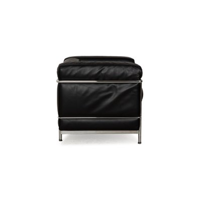 Le Corbusier LC 2 Leather Armchair in Black by Le Corbusier for Cassina-RQW-2036308