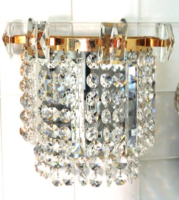 Lead Crystal Wall Lights from Maderna, 1960s, Set of 2-ZWH-1777091