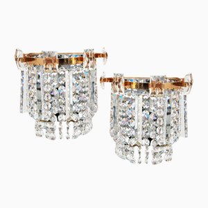 Lead Crystal Wall Lights from Maderna, 1960s, Set of 2-ZWH-1777091