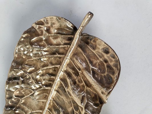 Leaf Bronze Trays, Italy, Set of 2-FO-1259845