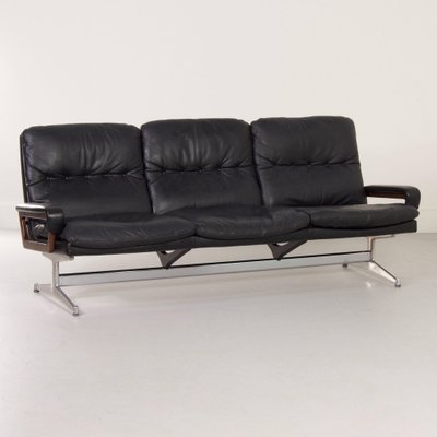 Leather 3-Seater Sofa by Andre Vandenbeuck for Strässle International, 1960s-ZT-1793276