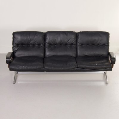 Leather 3-Seater Sofa by Andre Vandenbeuck for Strässle International, 1960s-ZT-1793276