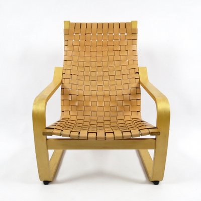 Leather and Beech Lounge Chair by Noboru Nakamura for Ikea, 1990s-BH-1176697