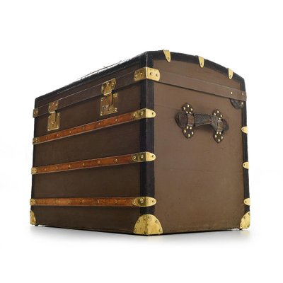 Leather and Brass Trunk from Moynat-NQ-983766