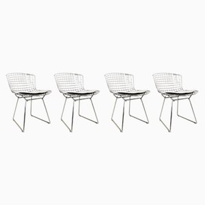 Leather and Chrome Chairs by Harry Bertoia for Knoll, Set of 4-PRS-1142164