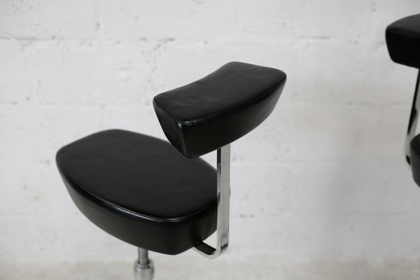 Leather and Steel Swivel Stool by George Nelson for Vitra, 2001, Set of 2-MAO-1270824