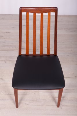 Leather and Teak Dining Chairs by Leslie Dandy for G-Plan, 1960s, Set of 6-NIT-698525