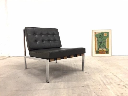 Leather and Teak Lounge Chair by Ernst Josef Althoff for Vitra, 1960s-WSA-831257