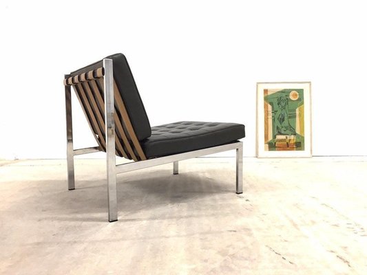 Leather and Teak Lounge Chair by Ernst Josef Althoff for Vitra, 1960s-WSA-831257