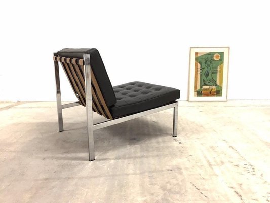 Leather and Teak Lounge Chair by Ernst Josef Althoff for Vitra, 1960s-WSA-831257