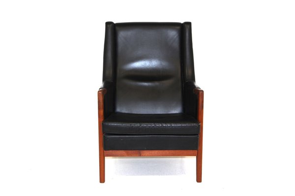 Leather Armchair by Karl Erik Ekselius, Sweden, 1960s-GEK-1371817