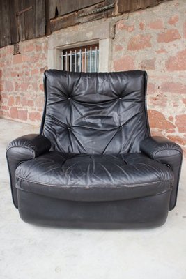 Leather Armchair by Michel Cadestin for Airborne, France, 1970s-WEQ-1137344