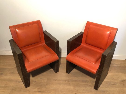 Leather Armchairs, 1970s, Set of 2-BA-1642911