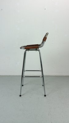 Leather Bar Stool attributed to Charlotte Perriand for Les Arc, 1960s-DT-2026269