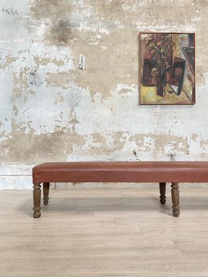 Leather Bistro Bench, 1930s-UX-1775297