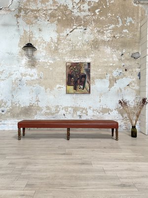 Leather Bistro Bench, 1930s-UX-1775297