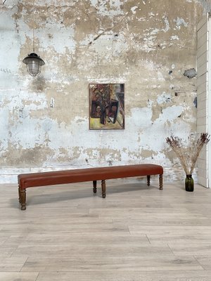 Leather Bistro Bench, 1930s-UX-1775297