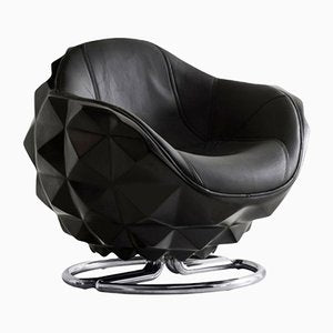 Leather & Black Lacquer Atom Chair by Andrew Martin-TCS-1188089