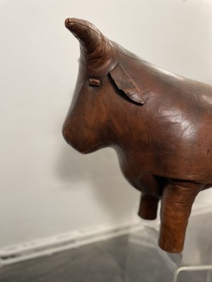 Leather Bull Stool from Dimitri Omersa, 1970s-XGS-1819261