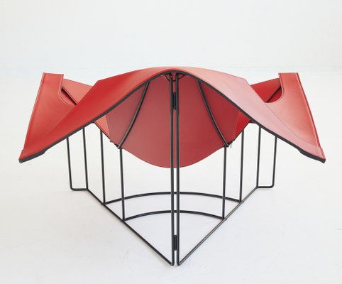 Leather Chair with Lacquered Metal by Jacques Harold Pollard for Matteo Grassi, 1987-TJQ-1771112