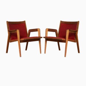 Leather Chairs by Jacques Hauville, 1950s, Set of 2-LA-1740861