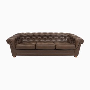 Leather Chesterfield Sofa, Sweden, 1970-GEK-1811885