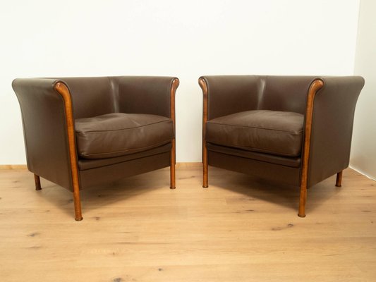 Leather Club Set by Antonio Citterio for Moroso, 1980s, Set of 3-PRK-2004540