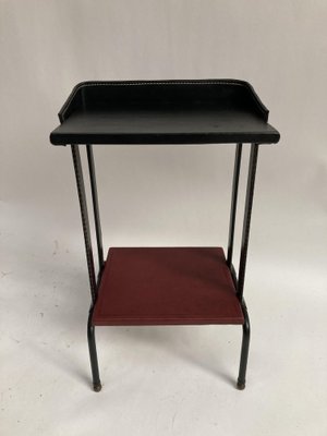 Leather-Covered Nightstand by Jacques Adnet-VRR-1077445