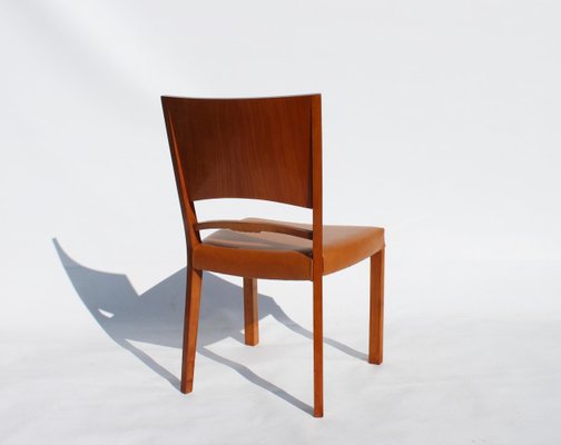 Leather Dining Chairs, 1950s, Set of 6-UY-702018