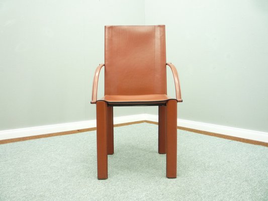 Leather Dining Chairs by Carlo Bartoli for Matteo Grassi, 1980s, Set of 6-UG-1311134