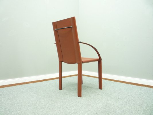 Leather Dining Chairs by Carlo Bartoli for Matteo Grassi, 1980s, Set of 6-UG-1311134