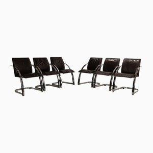 Leather Dining Chairs from Girsberger, Set of 6-RQW-2016694